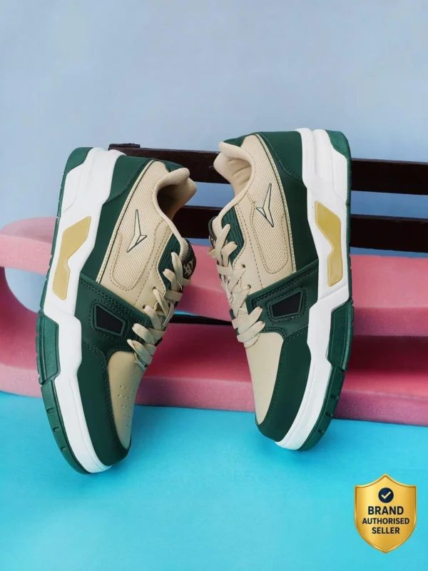Men's Sneakers JQR ZYLON – White & Green, Trendy Streetwear Look