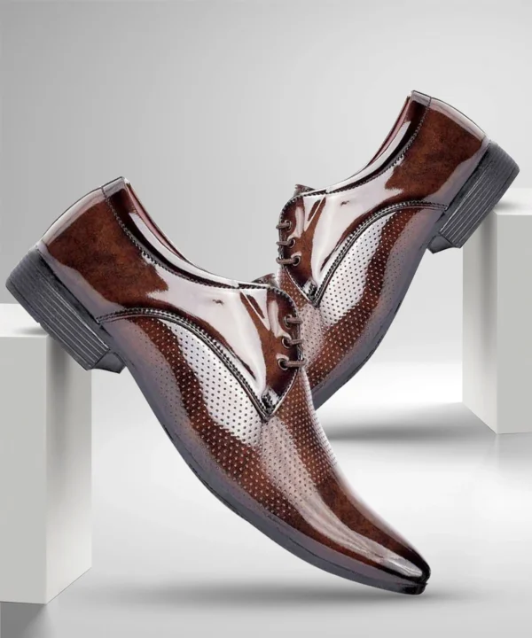 Elegant Men's Oxford Shoes Teeny Step – Lace-Up, Brown, Office & Party Wear