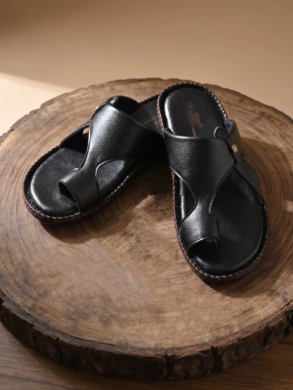Killer Men's Flip Flops – Black Toe-Ring Sandals, Casual & Ethnic Style