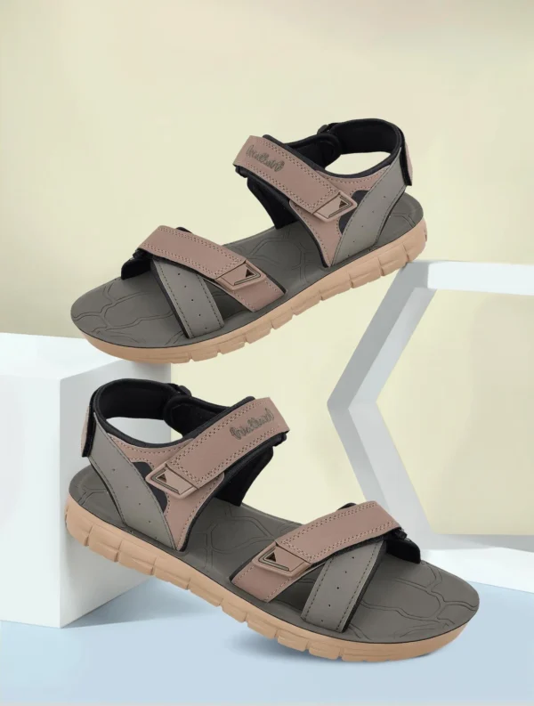 Walkaroo – Men's Casual PU Sandals, Camel