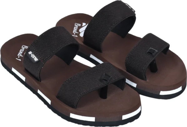 Brand One – Men's Brown EVA Flip Flops | Comfortable Anti-Slip Everyday Slippers