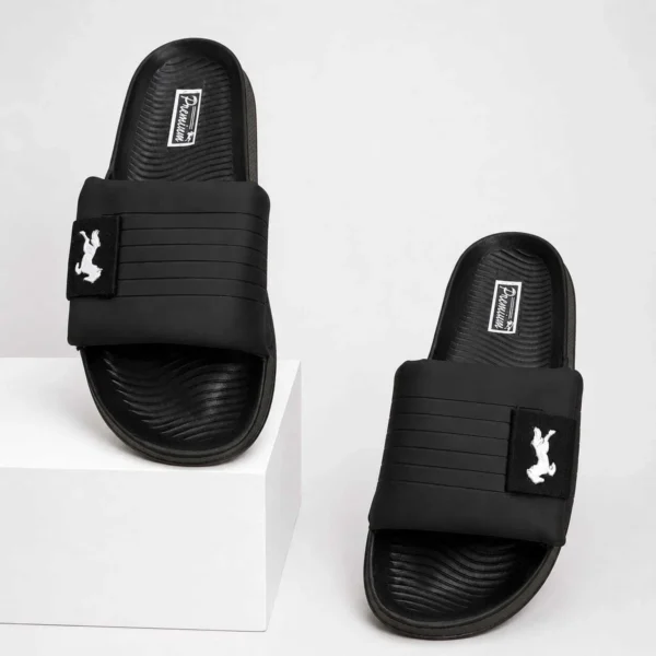 Men's Flip Flops Zolto – Black, Sporty Style, Comfortable EVA Footbed